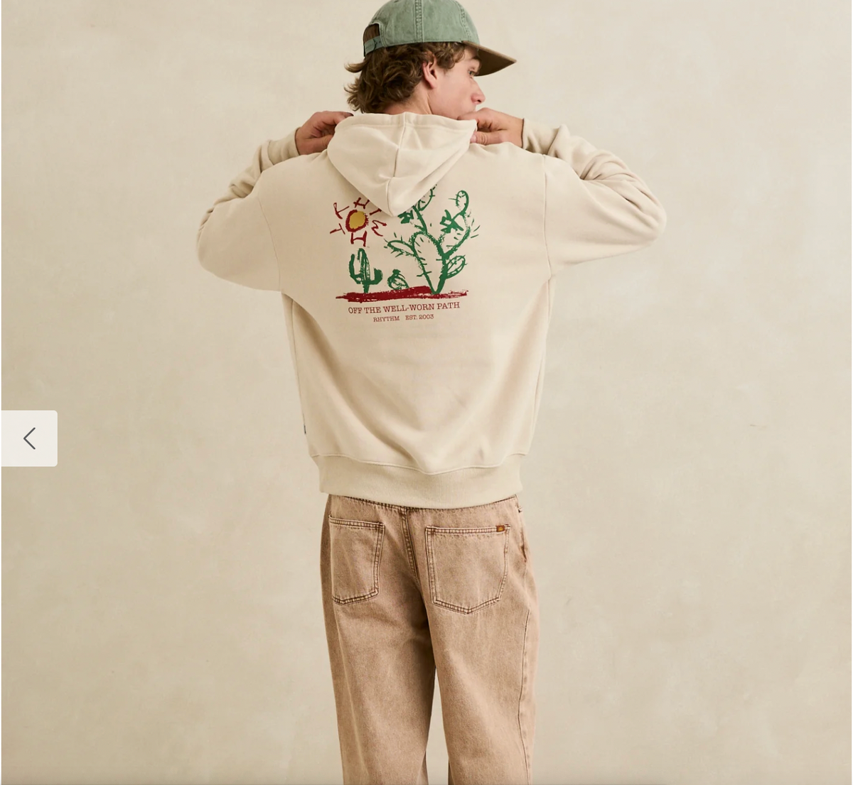 Rhythm M Cactus Fleece Hoodie MOONROCK