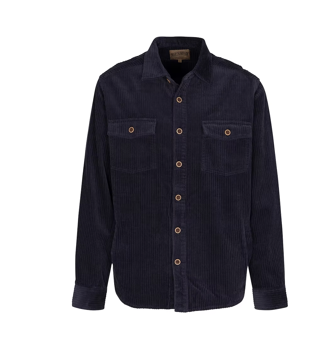 North River M LS Pinedale 8 Wale Corduroy Shirt Jacket DEEP BLUE