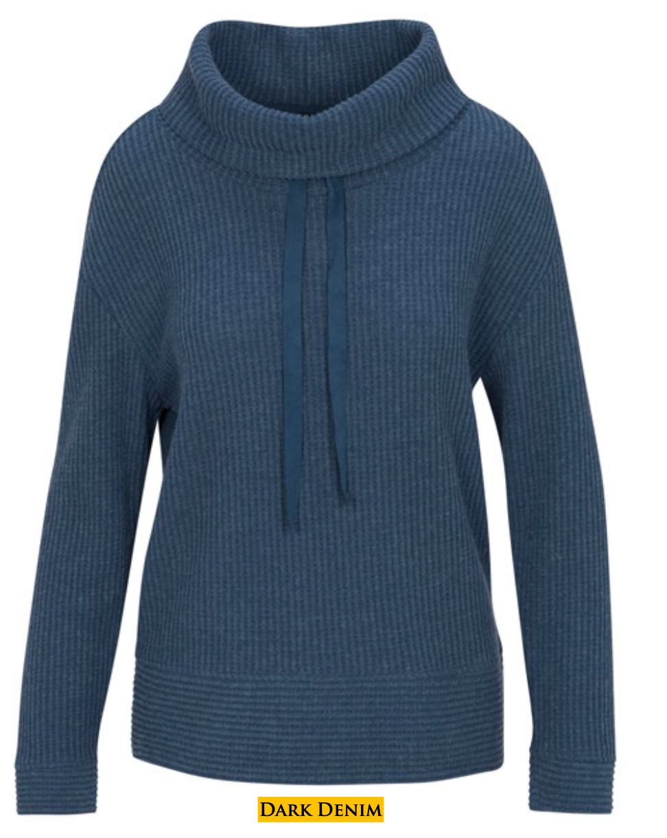North River W Seren Cowl Neck DARK DENIM