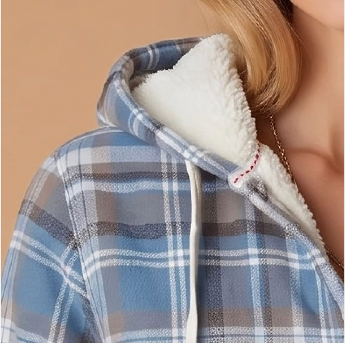 North River W Timberline Flannel Hoodie w/Sherpa WINDWARD