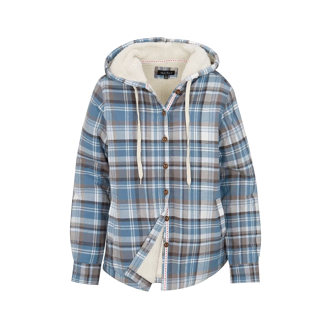 North River W Timberline Flannel Hoodie w/Sherpa WINDWARD