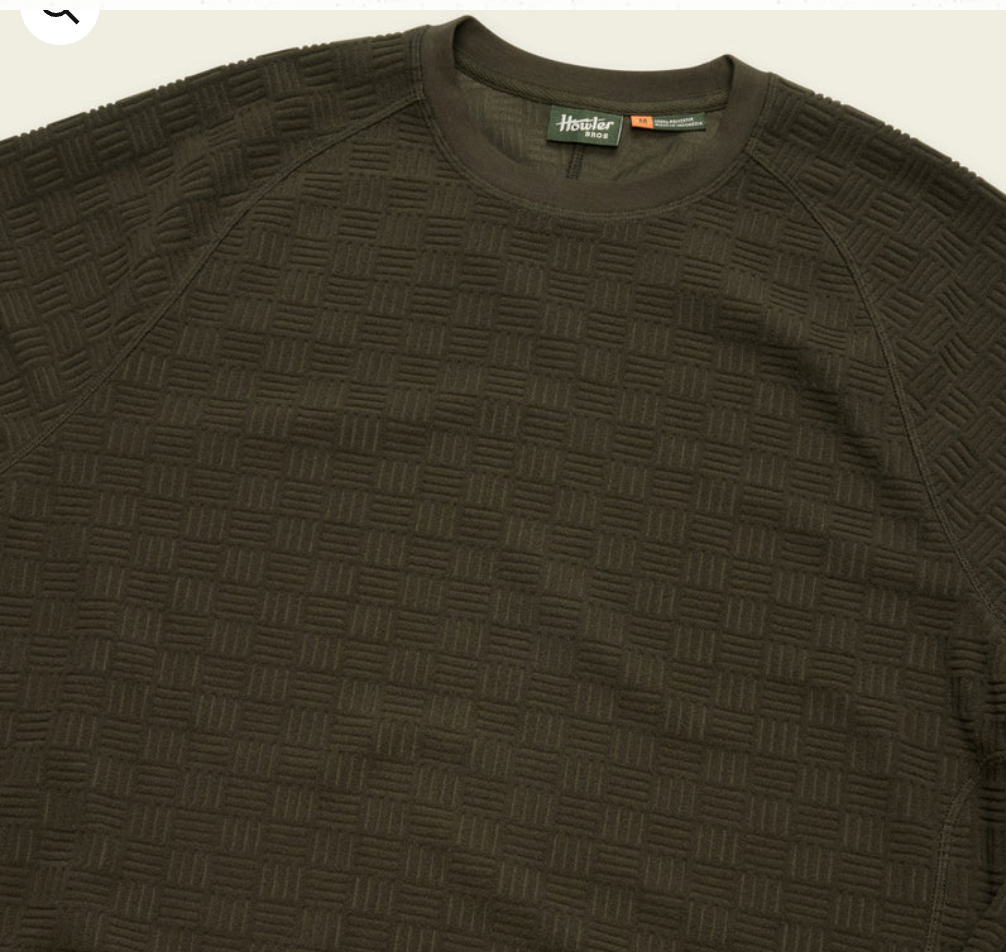 Howler Bros M Eleos Fleece Crewneck GRIDS: ARMY