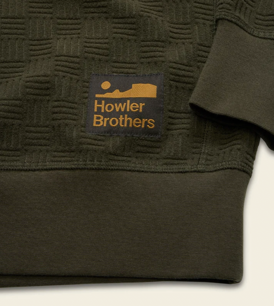 Howler Bros M Eleos Fleece Crewneck GRIDS: ARMY