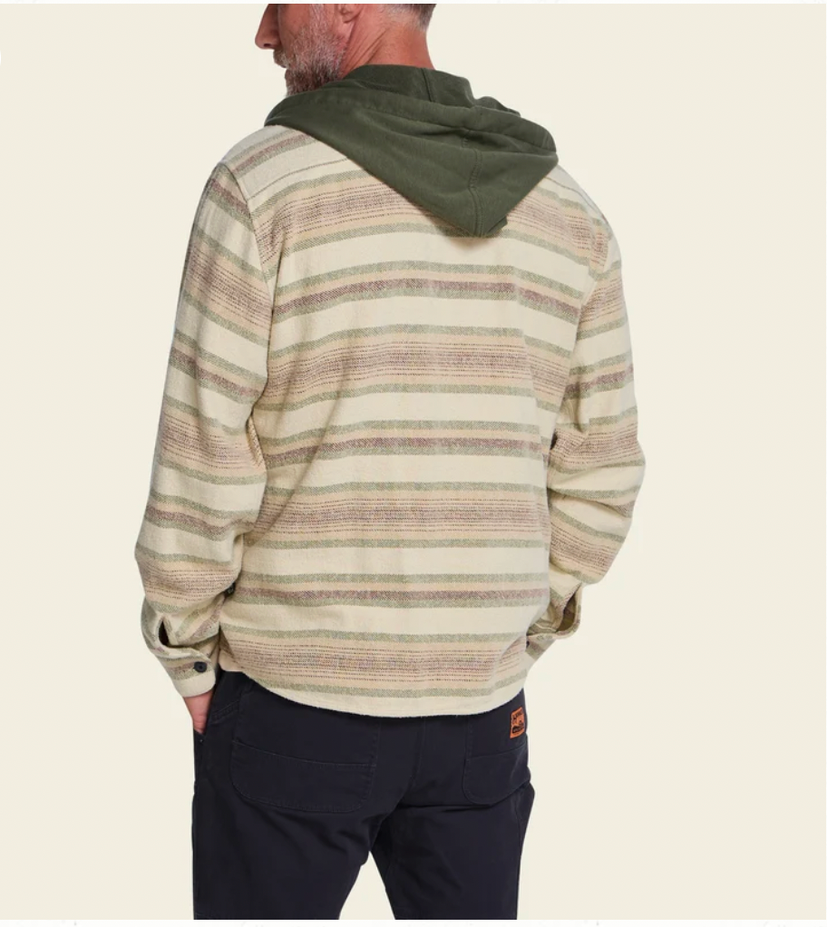 Howler Bros M Salvo Hooded Flannel PATHWAY STRIPE: DAWN