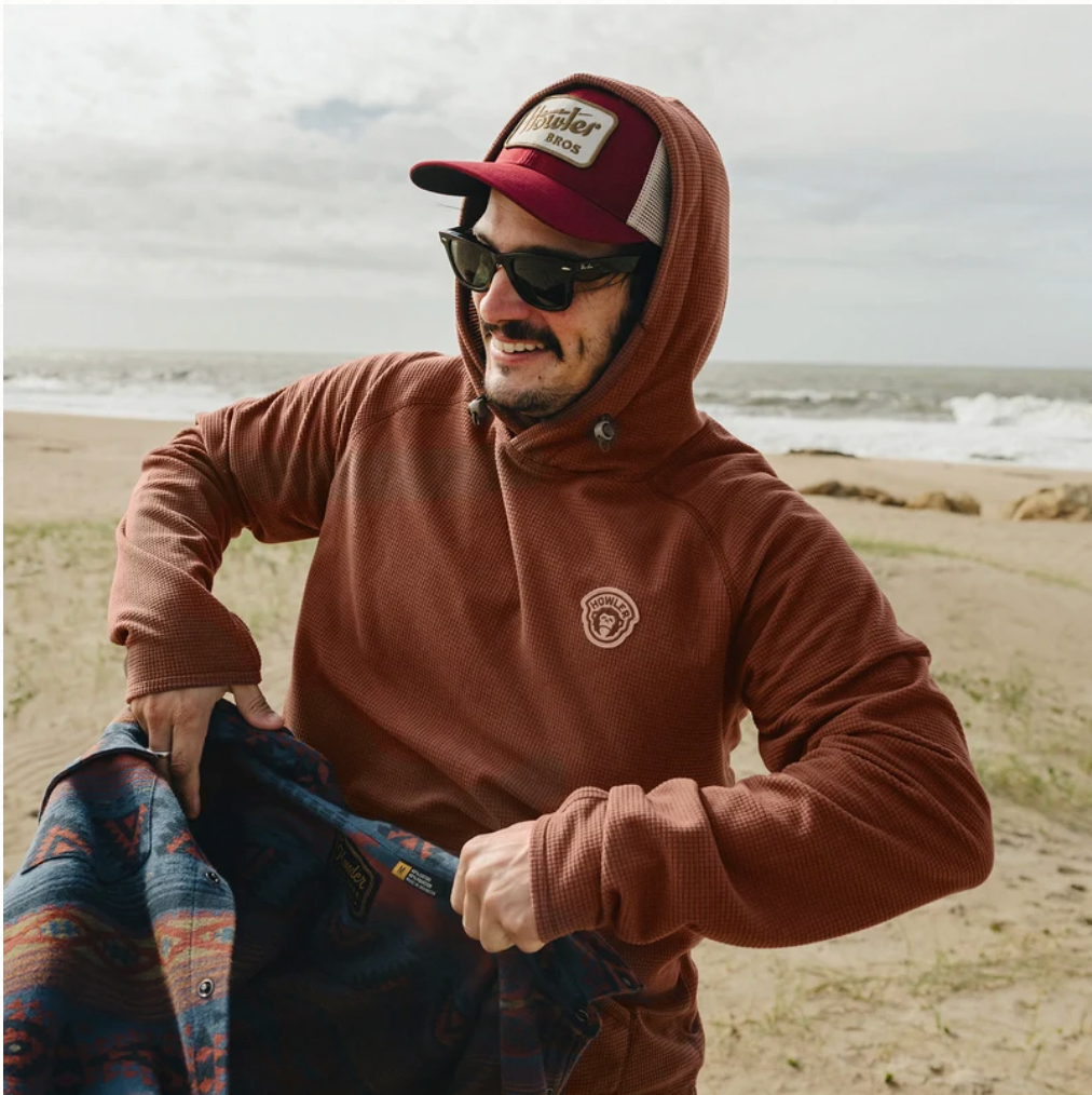 Howler Bros M Palo Duro Fleece Hoodie MINK BROWN