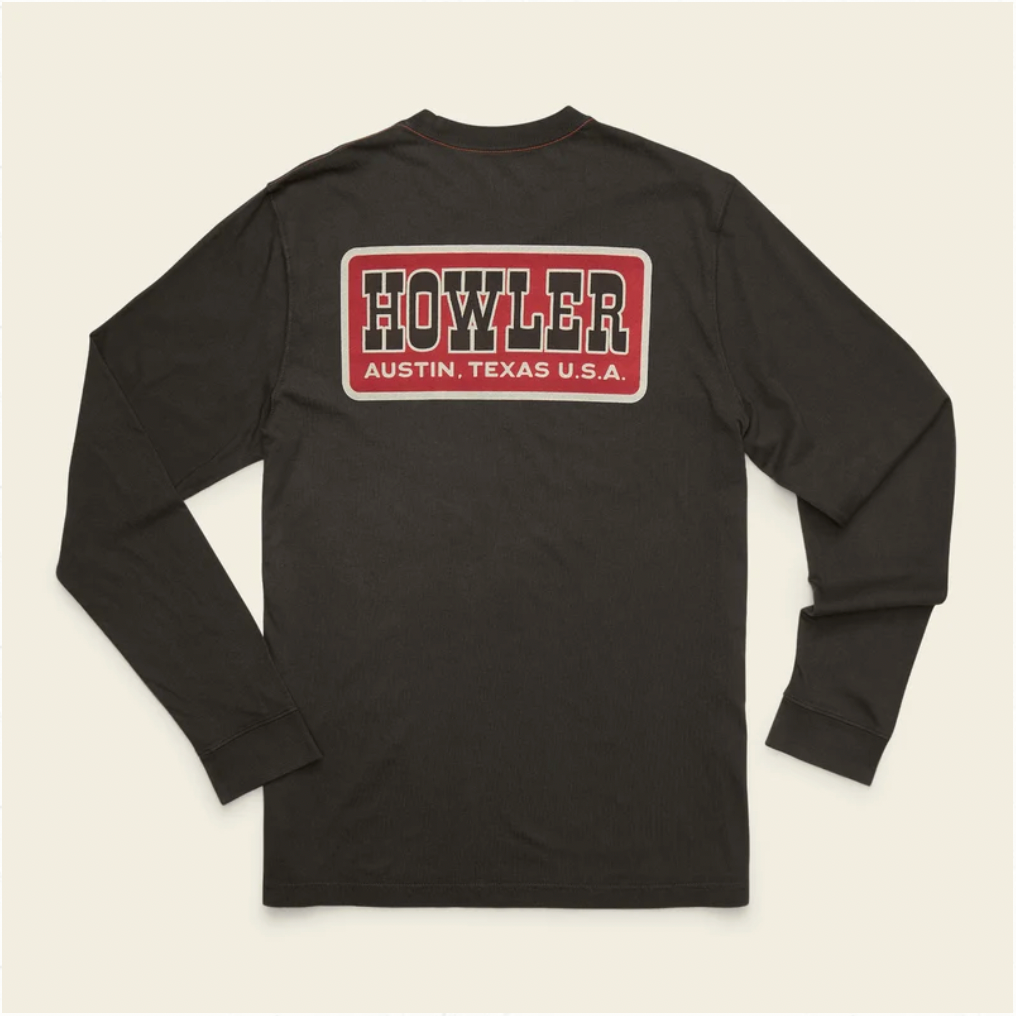 Howler Bros M LS Cotton T-Shirt HOWLER SLAB: ANTIQUE BLACK