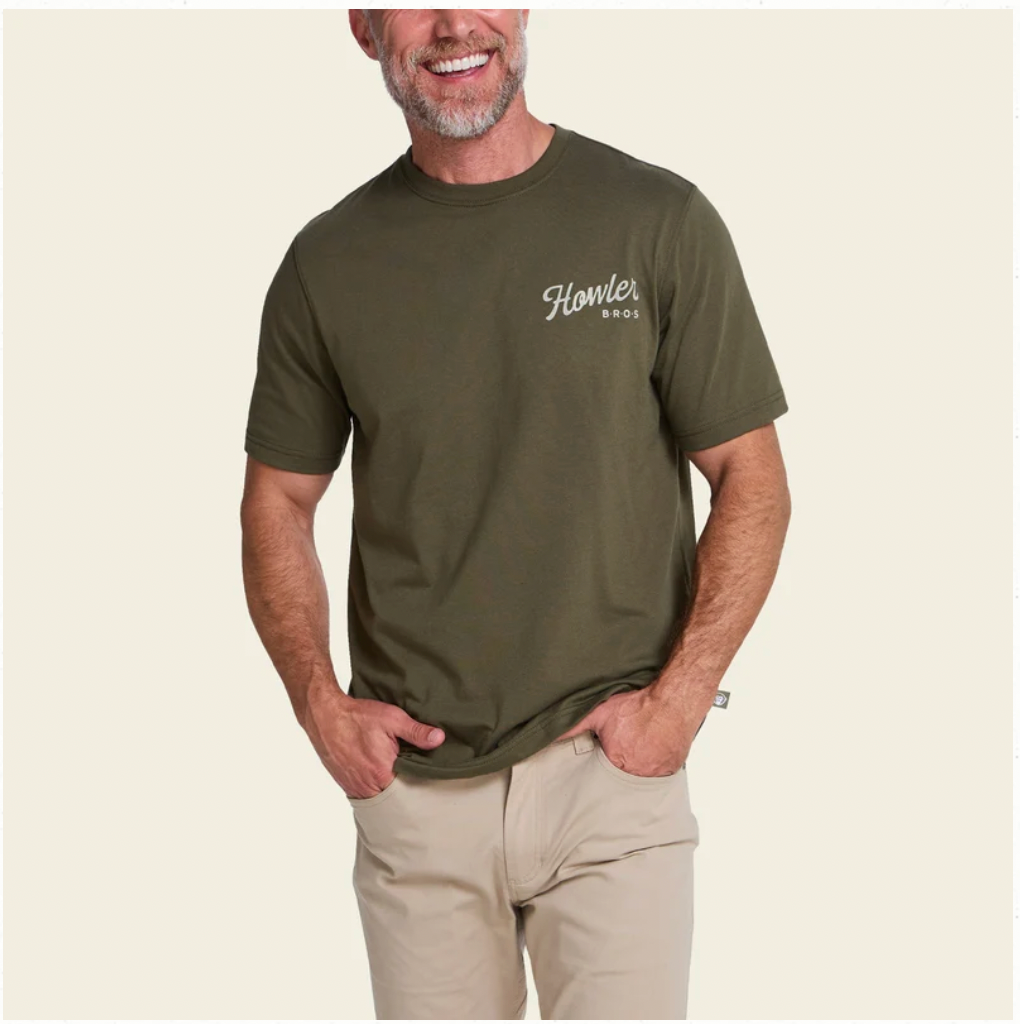Howler Bros M SS Howler Posse T-Shirt DARK OLIVE