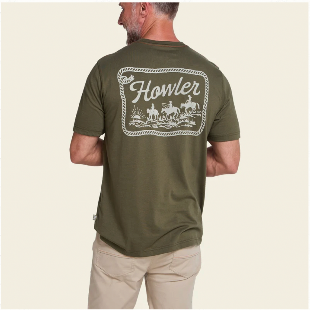 Howler Bros M SS Howler Posse T-Shirt DARK OLIVE