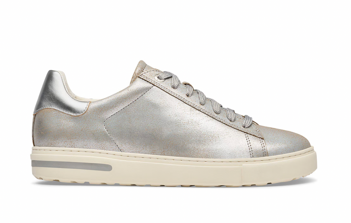 Birkenstock W Bend Low Leather WASHED METALLIC SILVER