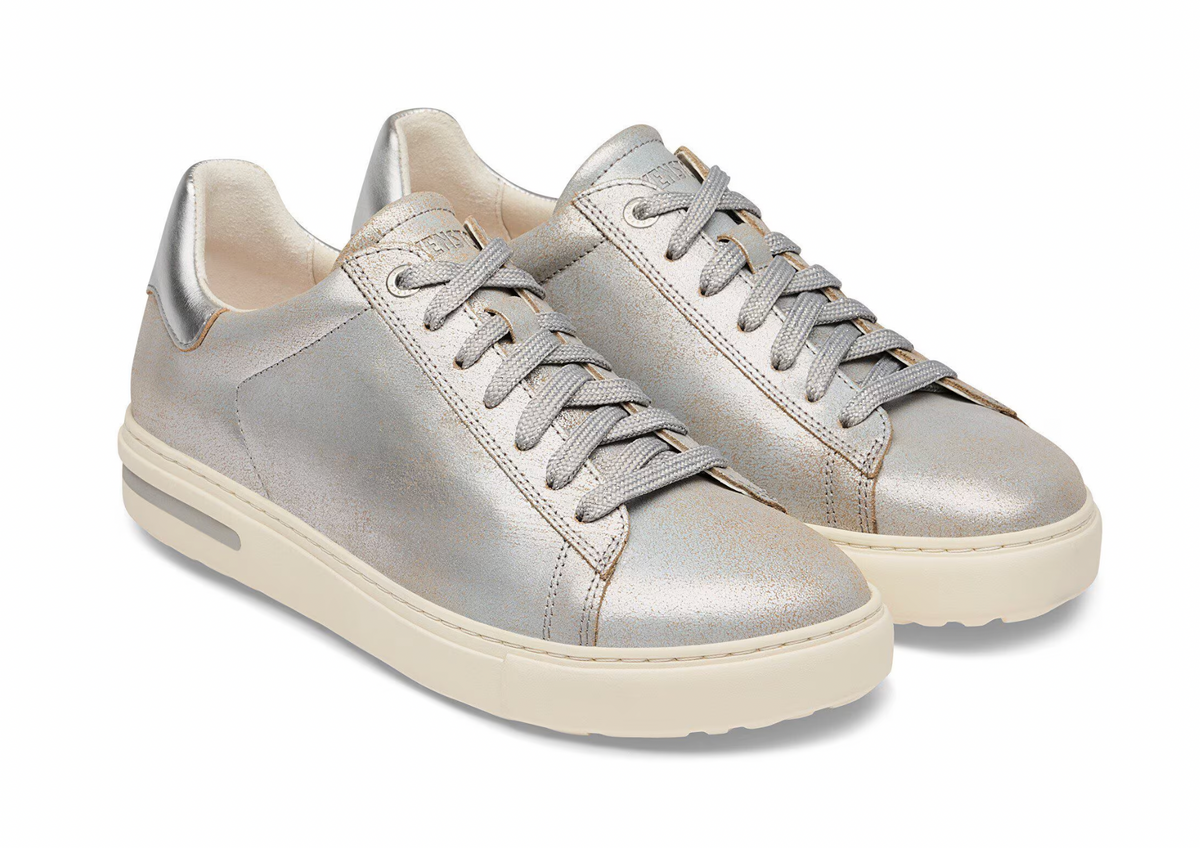 Birkenstock W Bend Low Leather WASHED METALLIC SILVER