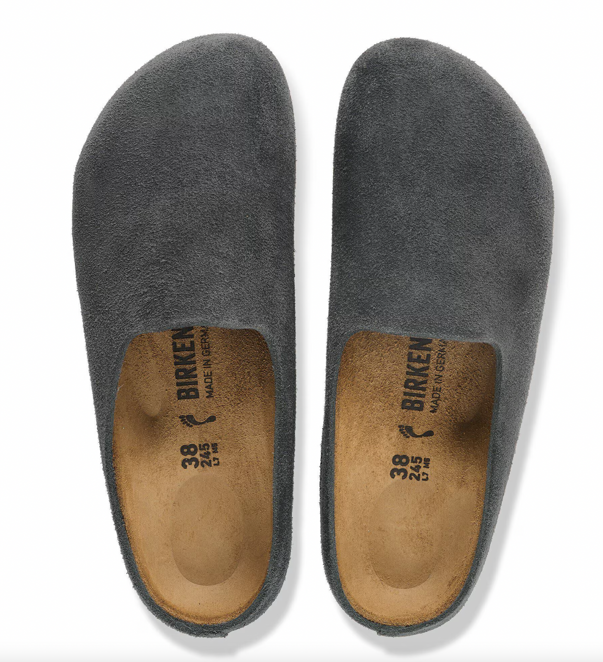 Birkenstock W Amsterdam Wrapped Suede Leather CHARCOAL