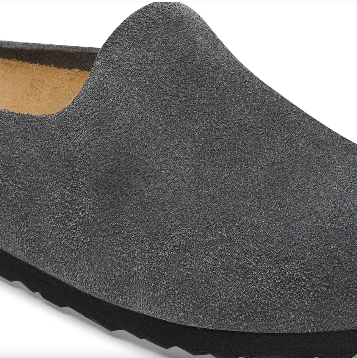 Birkenstock W Amsterdam Wrapped Suede Leather CHARCOAL