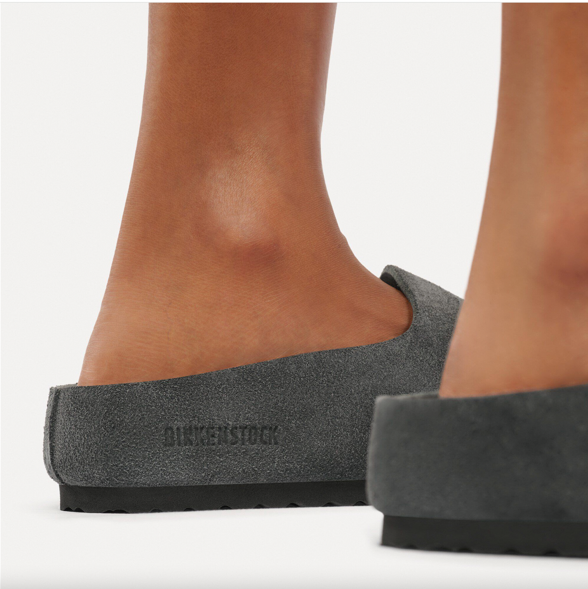Birkenstock W Amsterdam Wrapped Suede Leather CHARCOAL