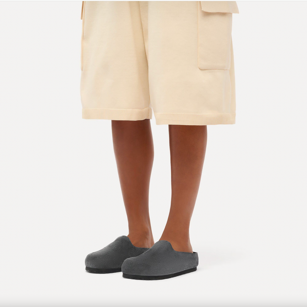 Birkenstock W Amsterdam Wrapped Suede Leather CHARCOAL