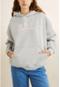 Rhythm W Shelly Oversized Fleece Hoodie GREY
