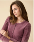 Flag & Anthem W Hattieville Mixed Media Cable Henley BURGUNDY