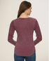 Flag & Anthem W Hattieville Mixed Media Cable Henley BURGUNDY