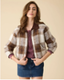 Flag & Anthem W Hattieville Mixed Media Cable Henley BURGUNDY