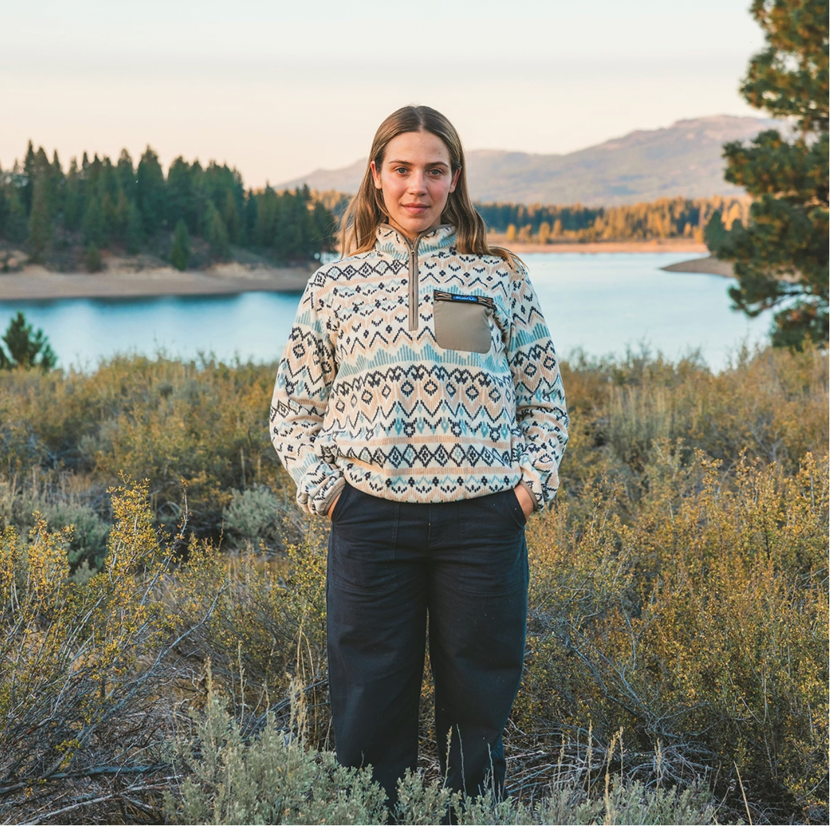 KAVU W Hidden Hills Fleece PO HORIZON HOLIDAY
