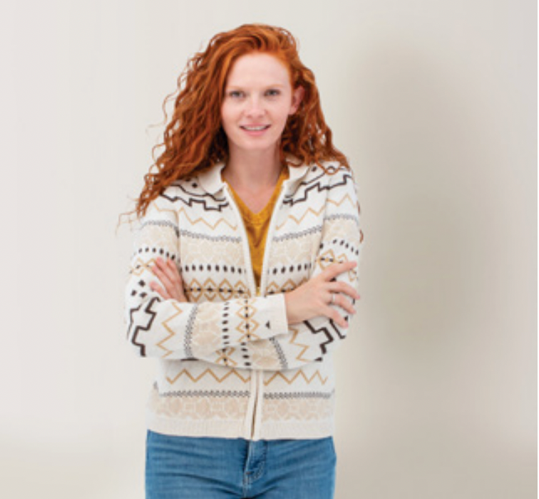 Old Ranch W Fireside Sweater SNOW WHITE