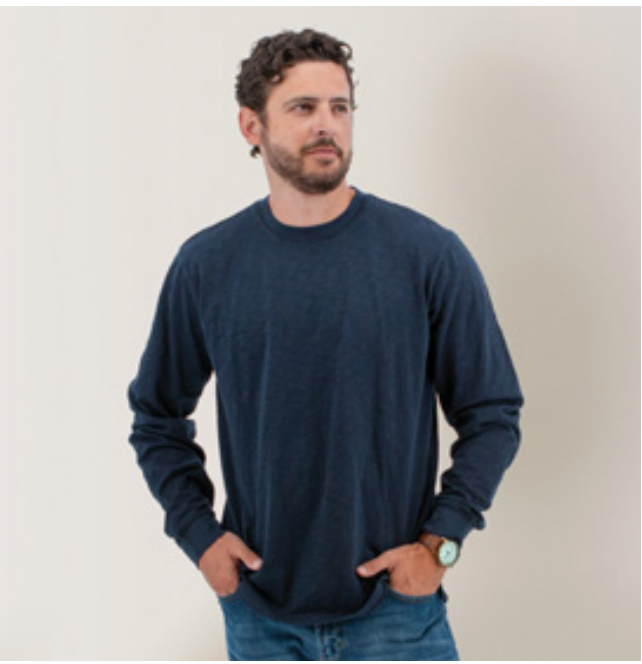 Old Ranch M LS Kayce T-Shirt POLAR NIGHT