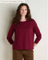 Toad & Co W LS Re-Form Crew BURGUNDY