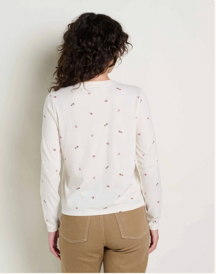 Toad & Co W LS Re-Form Crew SALT DITSY PRINT