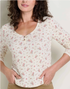 Toad & Co W Foothill Pointelle Henley SALT DITSY