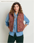 Toad & Co W Manzana Quilted Sherpa Vest MALBEC PRINT