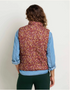 Toad & Co W Manzana Quilted Sherpa Vest MALBEC PRINT
