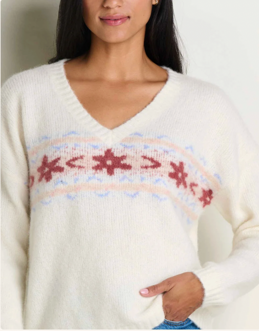 Toad & Co W Toddy Pullover Sweater LIMESTONE PATTERN