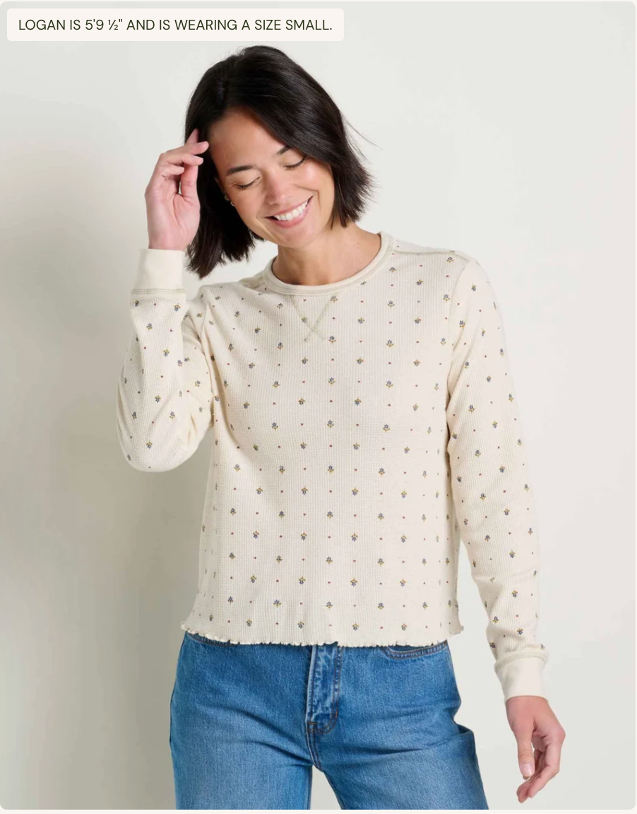 Toad & Co W LS Foothills Crew SALT PRINT