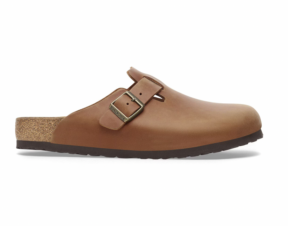Birkenstock W Boston BS Oiled Leather COGNAC - NARROW