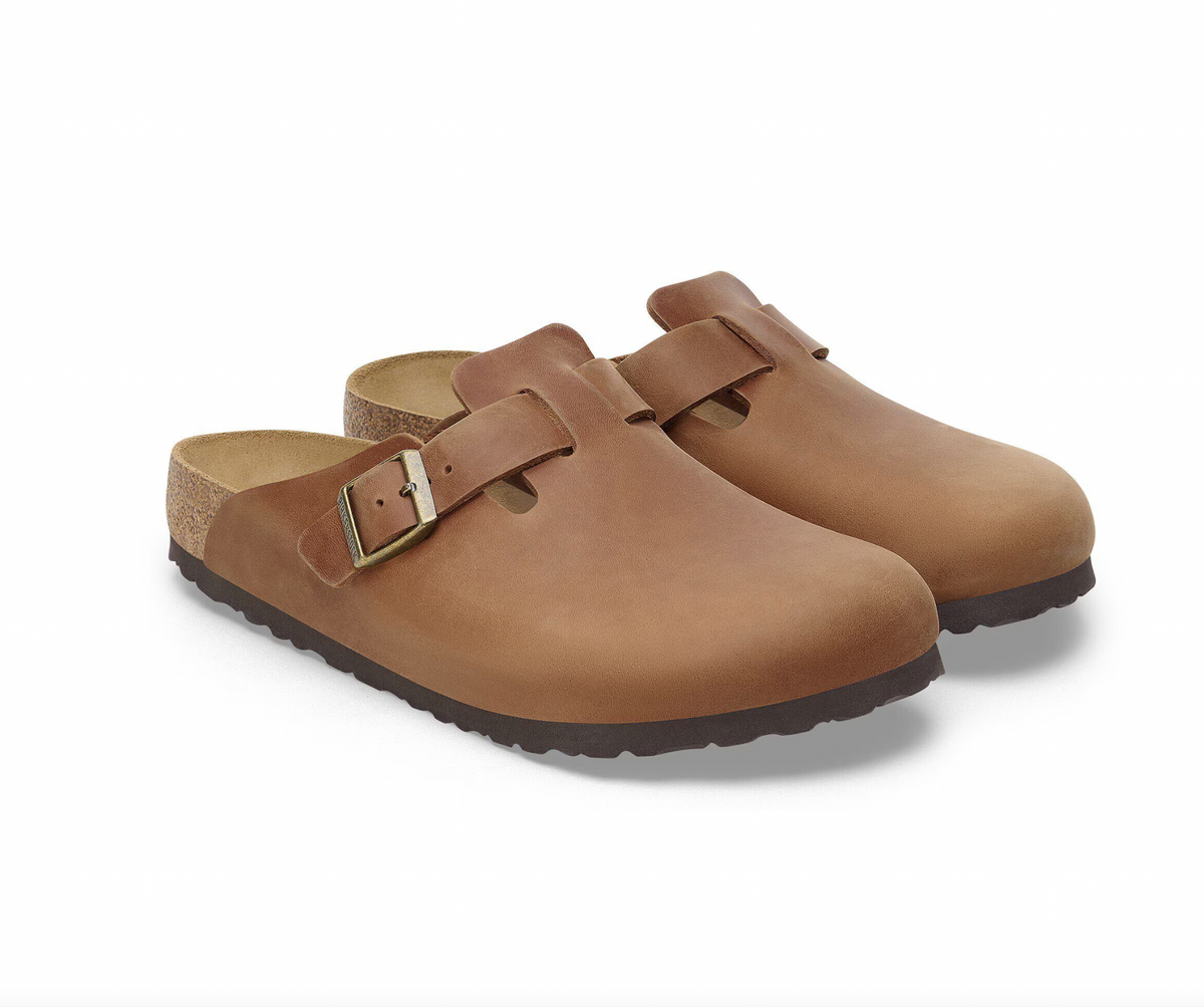 Birkenstock W Boston BS Oiled Leather COGNAC - NARROW