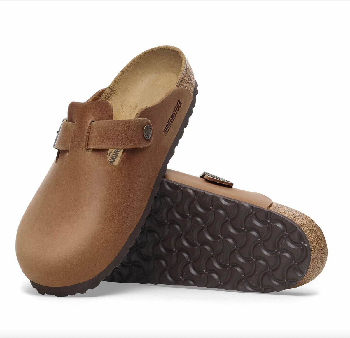 Birkenstock W Boston BS Oiled Leather COGNAC - NARROW