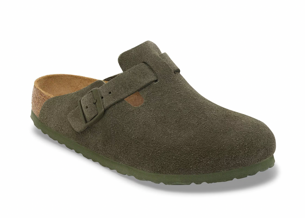 Birkenstock W Boston BS Suede THYME - NARROW