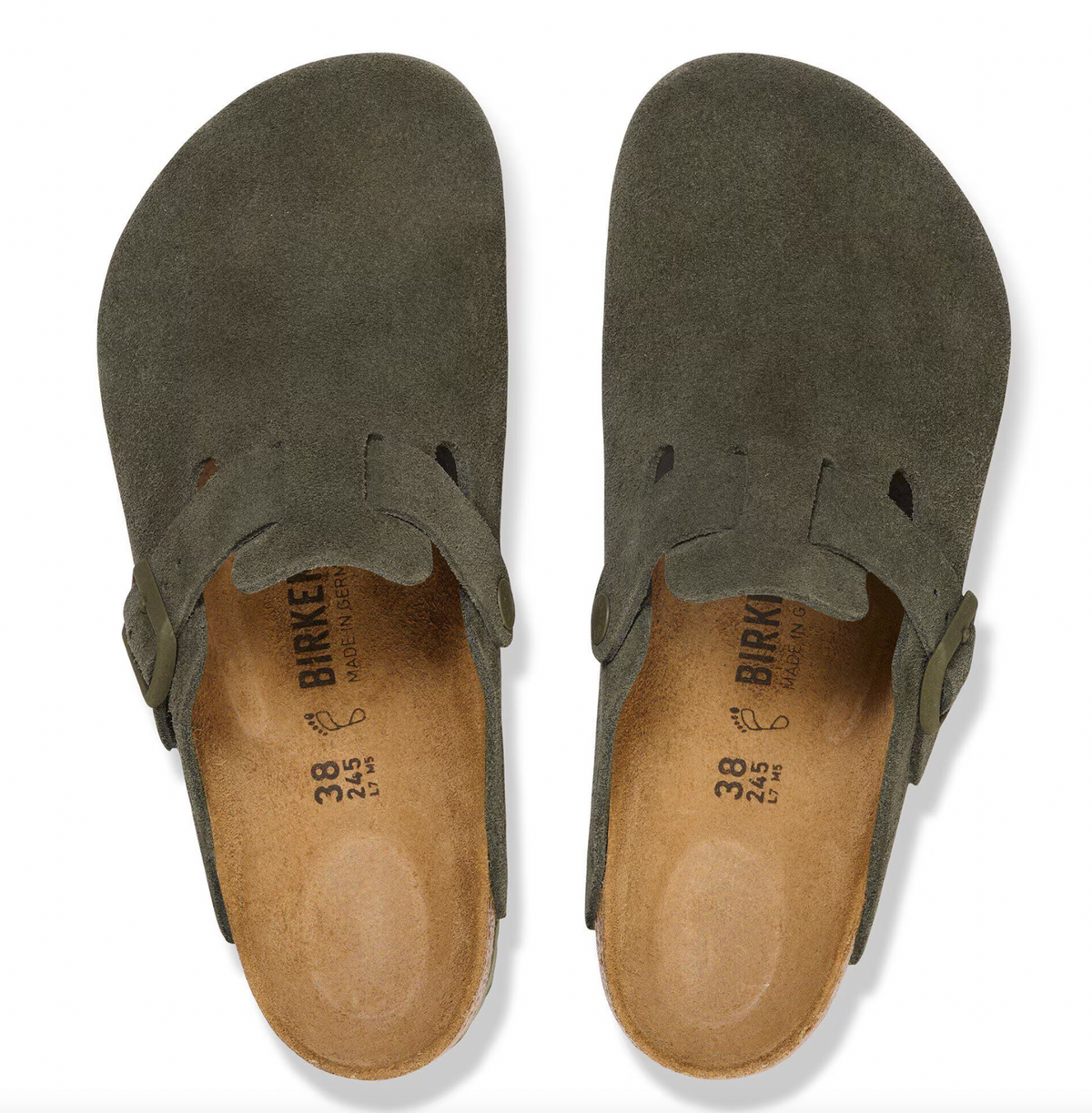 Birkenstock W Boston BS Suede THYME - NARROW