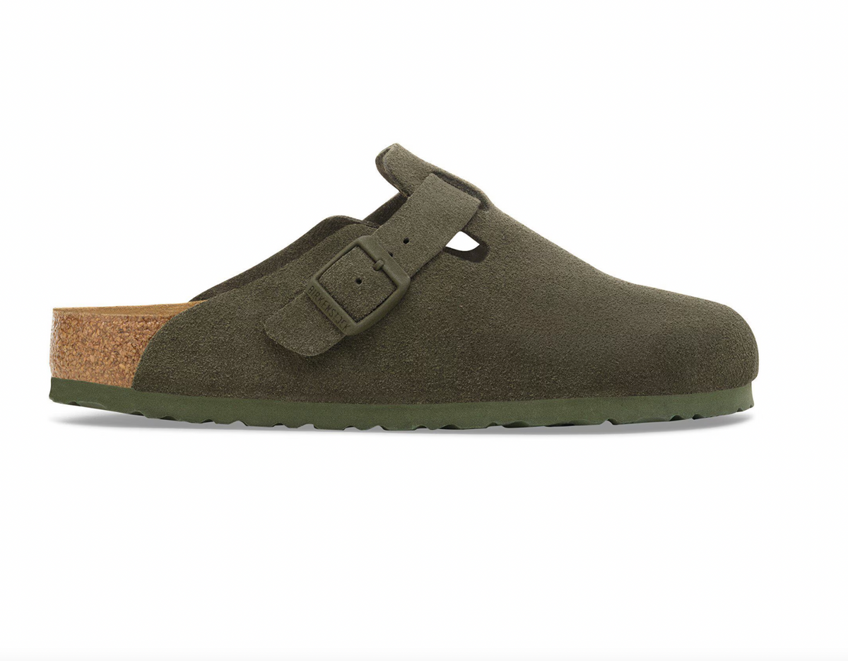 Birkenstock W Boston BS Suede THYME - NARROW