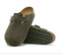 Birkenstock W Boston BS Suede THYME - NARROW