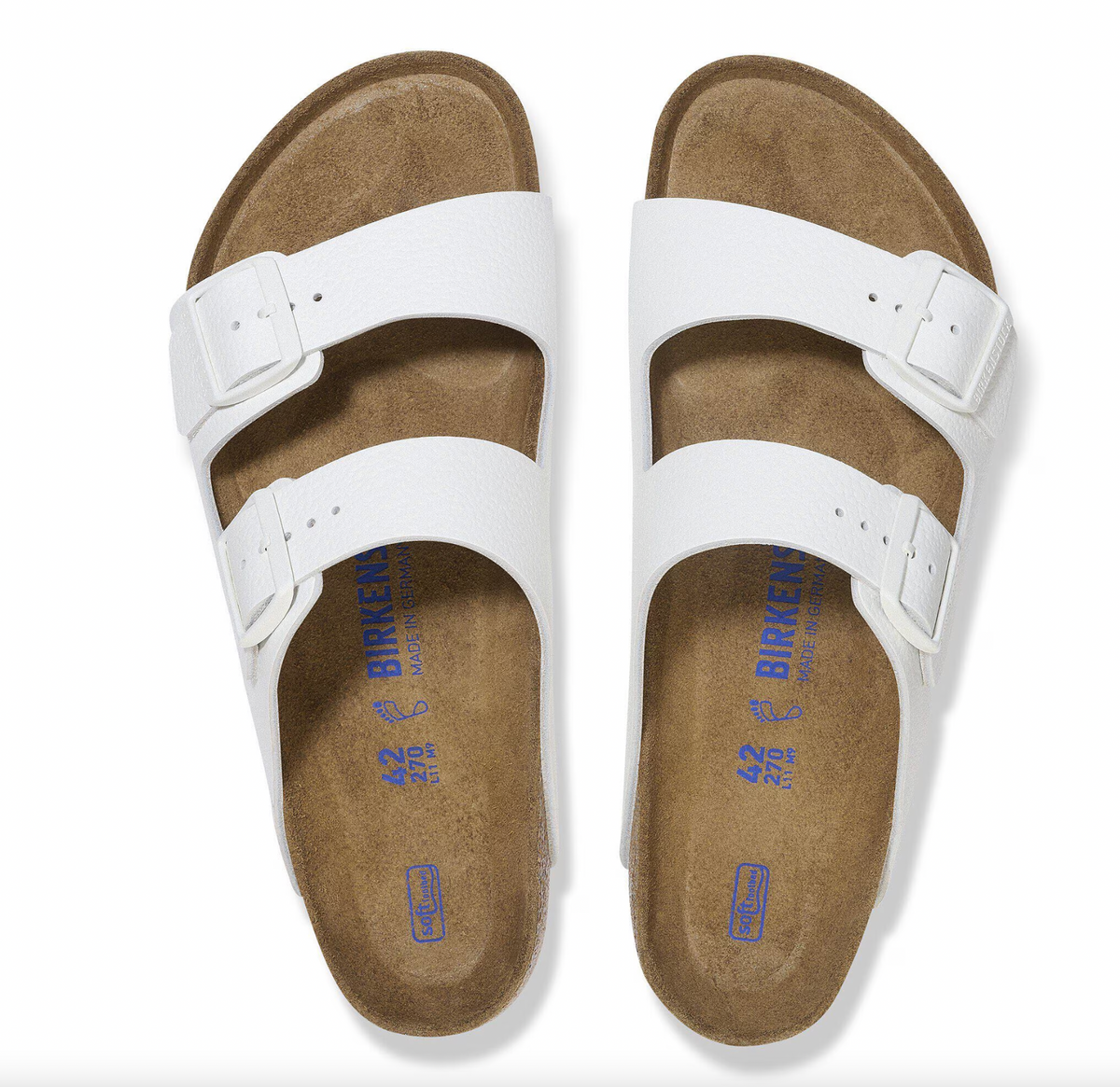 Birkenstock W Arizona SFB Leather WHITE - NARROW
