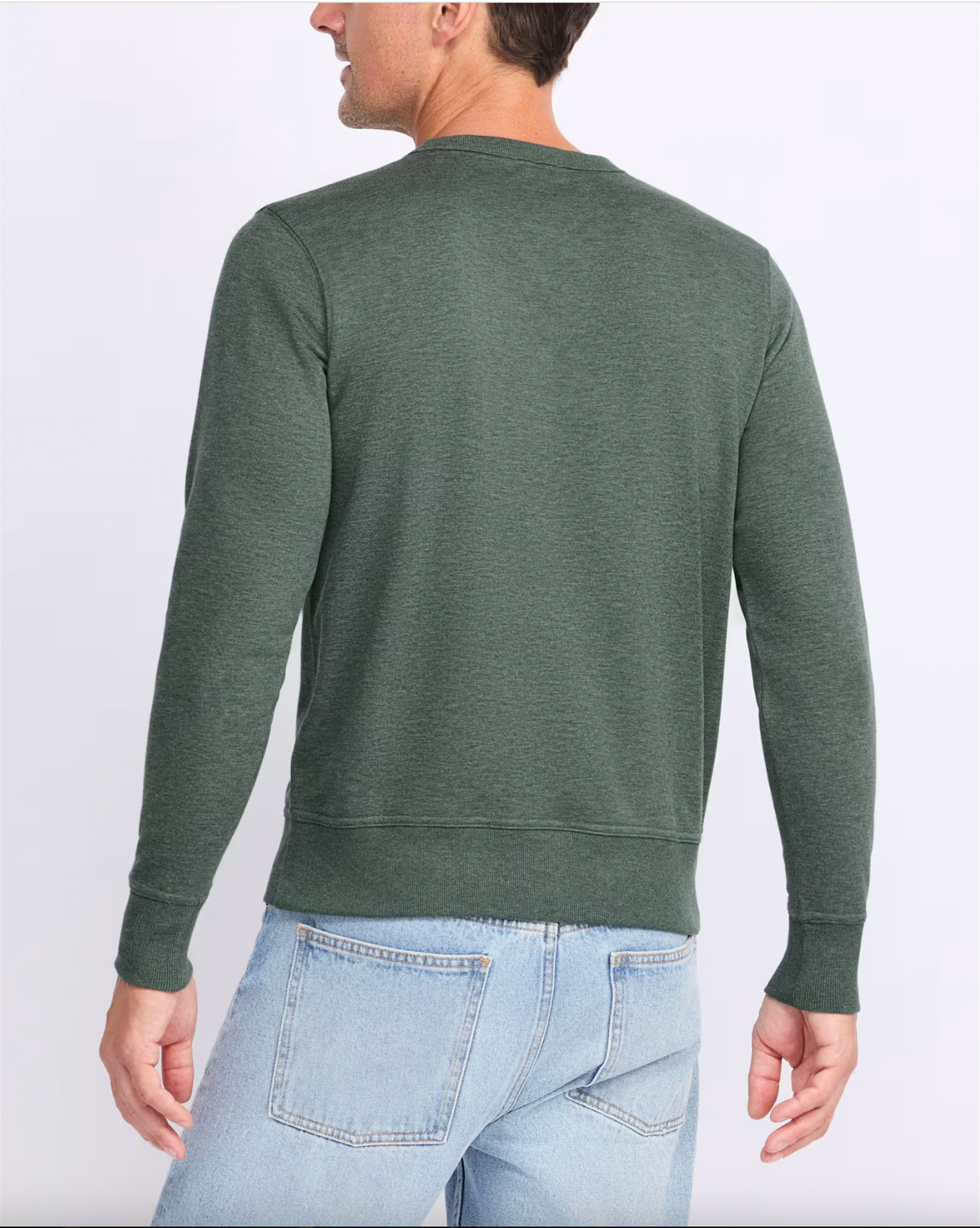 Tasc M French Terry Sweatshirt GREEN CHARCOAL HEATHER