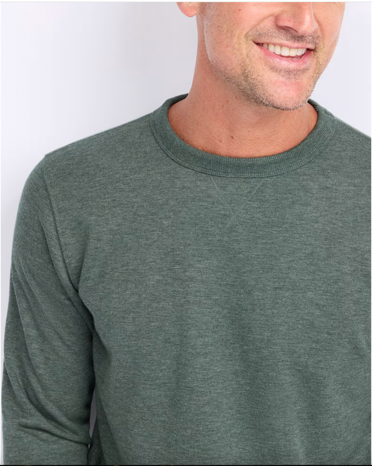 Tasc M French Terry Sweatshirt GREEN CHARCOAL HEATHER