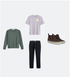 Tasc M French Terry Sweatshirt GREEN CHARCOAL HEATHER