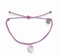 Pura Vida Stone Heart Charm Amethyst Bracelet PURPLE