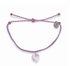 Pura Vida Stone Heart Charm Amethyst Bracelet PURPLE