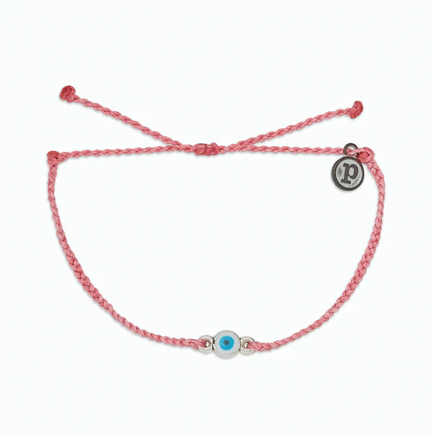 Pura Vida Evil Eye Charm Bracelet PETAL PINK