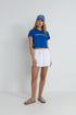 Rhythm W Flower Crop Crew Tee BLUE