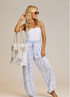 Mud Pie Coastal Luxe Tote WHITE