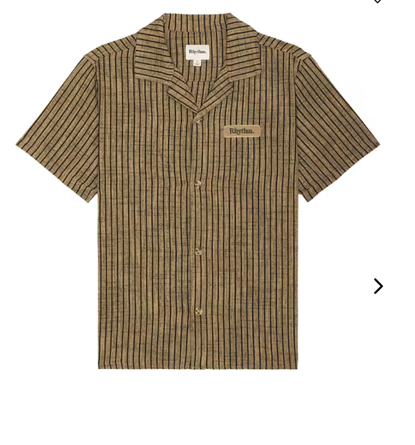 Rhythm M SS Texture Stripe Shirt NATURAL