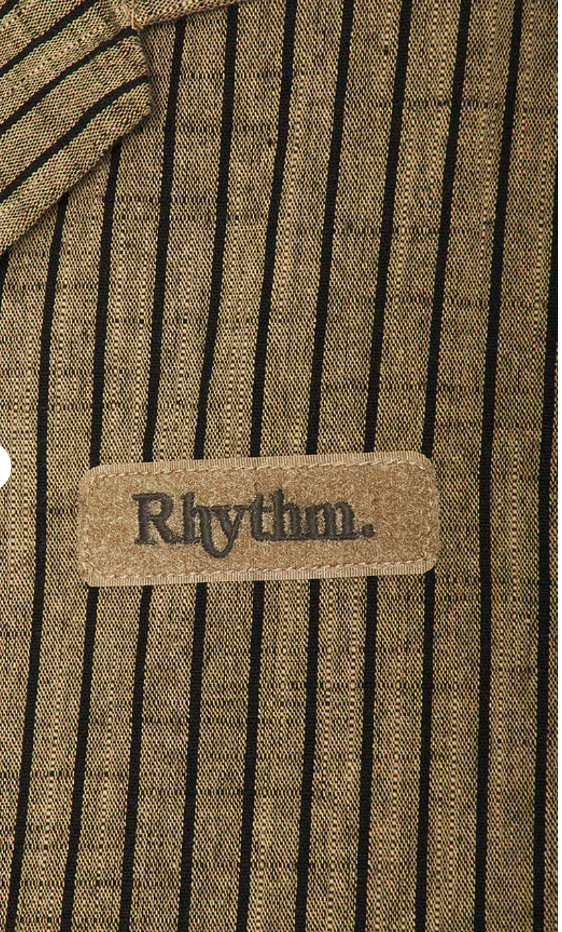 Rhythm M SS Texture Stripe Shirt NATURAL